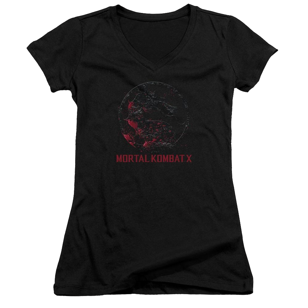 Mortal Kombat Bloody Seal Juniors V-Neck T-Shirt Juniors V-Neck T-Shirt Mortal Kombat
