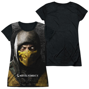 Mortal Kombat Finish Him juniors black back t-shirt