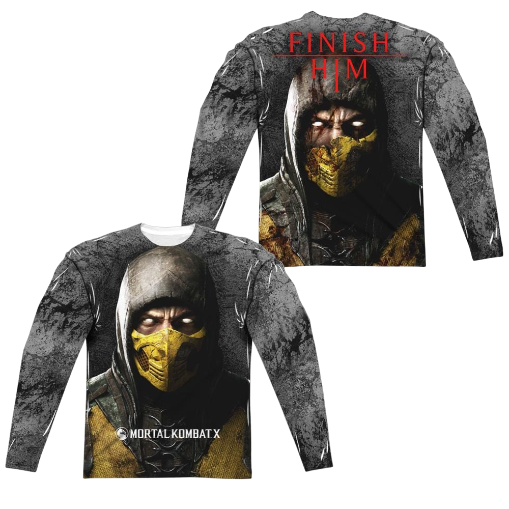 Mortal Kombat Finish Him Men's All-Over Print T-Shirt Men's All-Over Print Long Sleeve Mortal Kombat