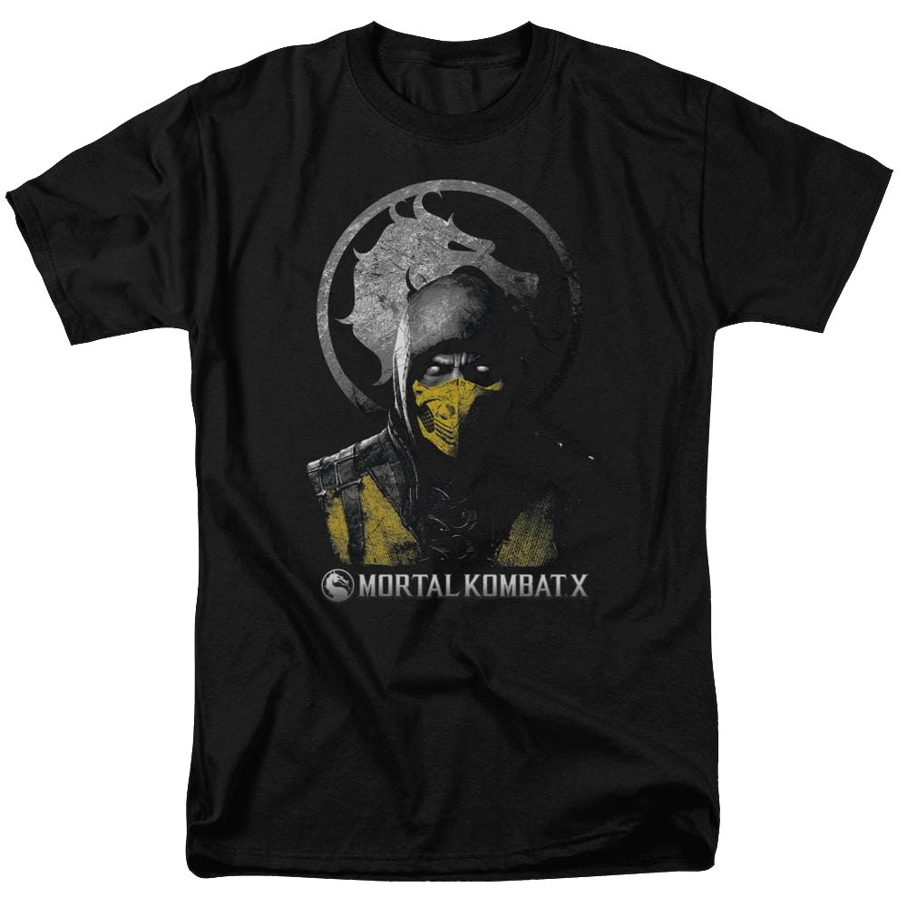 Mortal Kombat Scorpion Bust Men's Regular Fit T-Shirt Men's Regular Fit T-Shirt Mortal Kombat