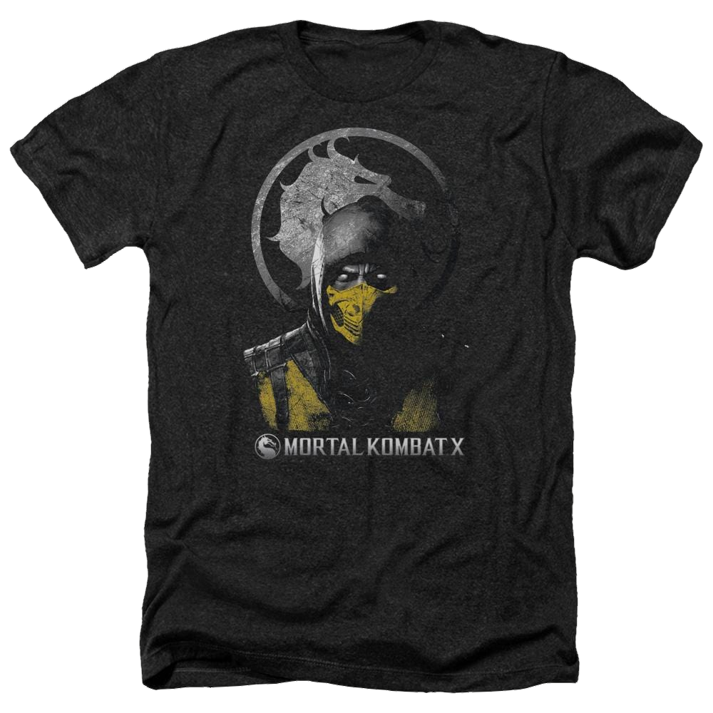 Mortal Kombat Scorpion Bust Men's Heather T-Shirt Men's Heather T-Shirt Mortal Kombat