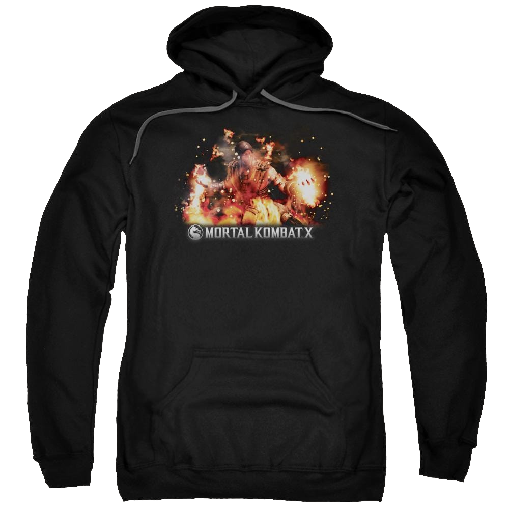 Mortal Kombat Scorpio Flames Pullover Hoodie Pullover Hoodie Mortal Kombat
