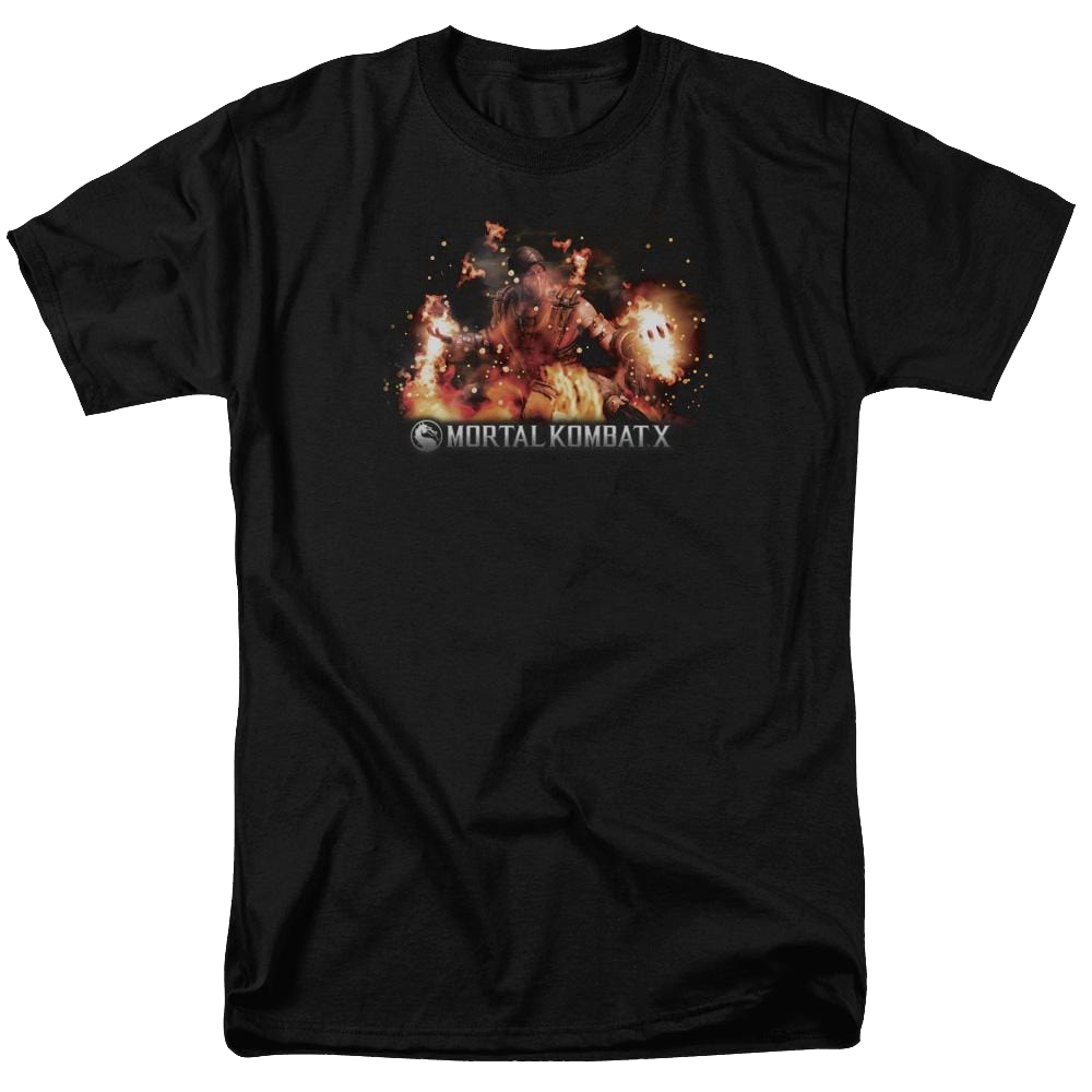 Mortal Kombat Scorpio Flames Men's Regular Fit T-Shirt Men's Regular Fit T-Shirt Mortal Kombat