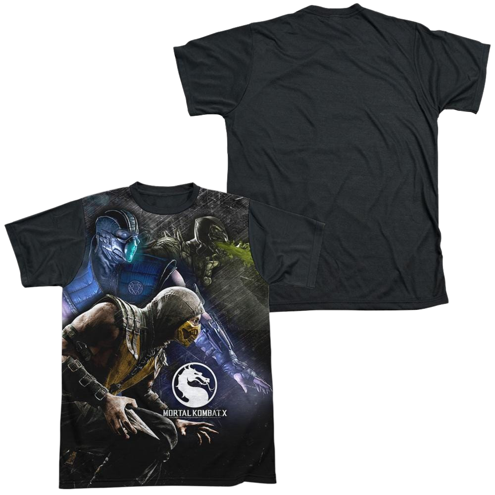 Mortal Kombat Three Of A Kind Men's Black Back T-Shirt Men's Black Back T-Shirt Mortal Kombat