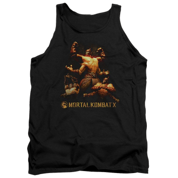 Black men's tank with Mortal Kombat Goro graphic
