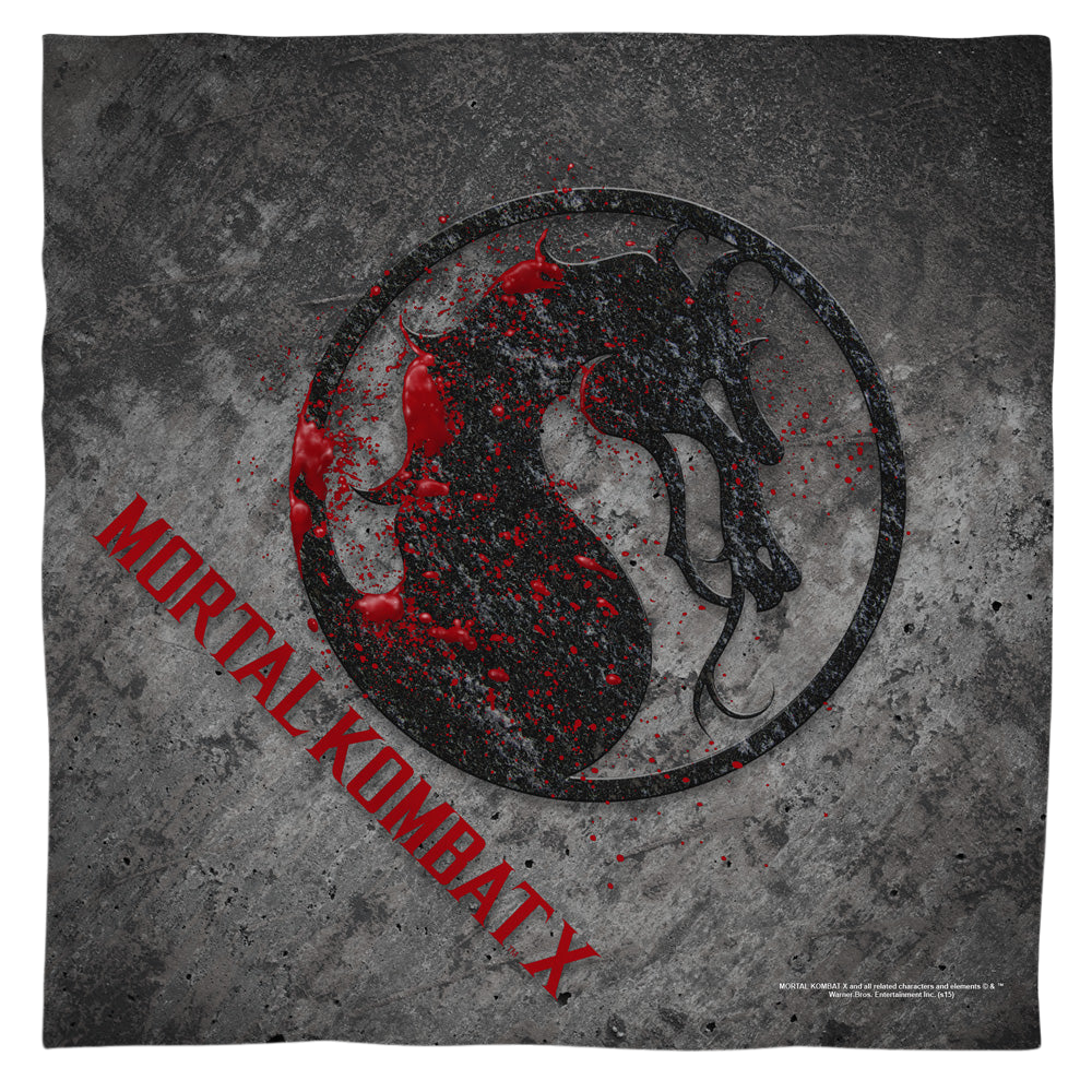 Mortal Kombat Stone Logo - Bandana Bandanas Mortal Kombat