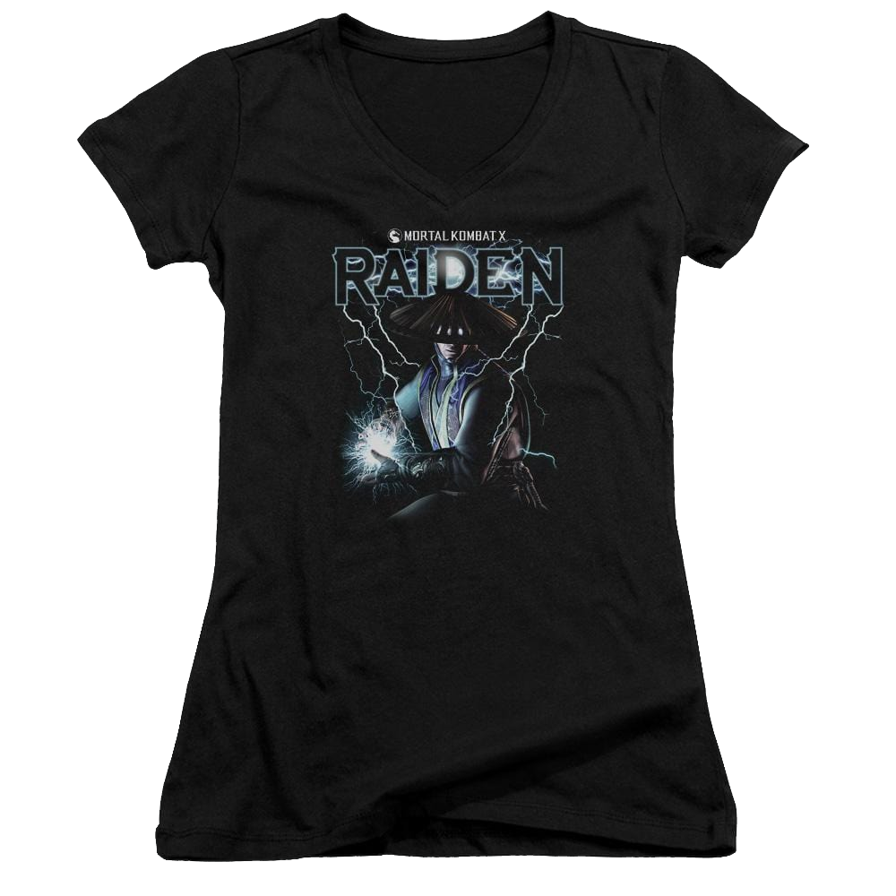 Mortal Kombat Raiden Juniors V-Neck T-Shirt Juniors V-Neck T-Shirt Mortal Kombat