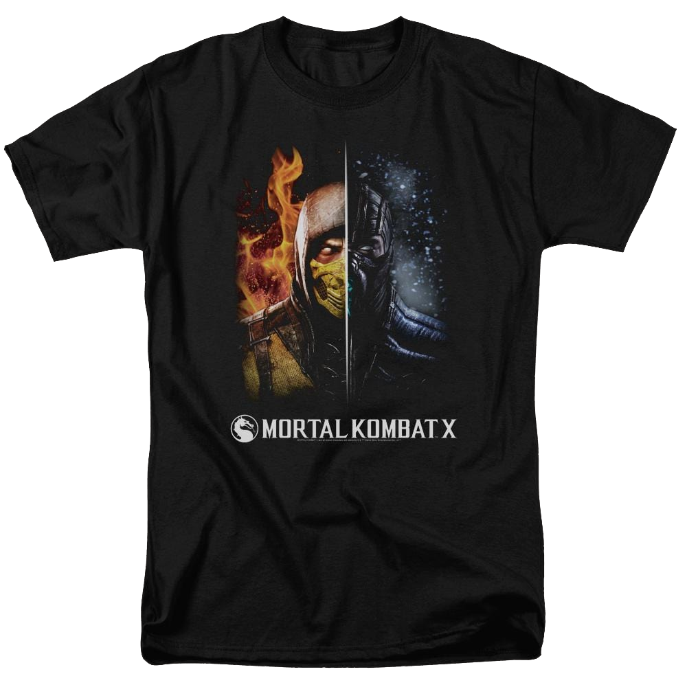 Mortal Kombat Fire And Ice Men's Regular Fit T-Shirt Men's Regular Fit T-Shirt Mortal Kombat