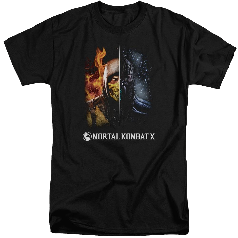 Mortal Kombat Fire And Ice Men's Tall Fit T-Shirt Men's Tall Fit T-Shirt Mortal Kombat