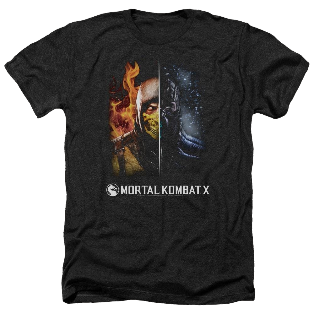 Mortal Kombat Fire And Ice Men's Heather T-Shirt Men's Heather T-Shirt Mortal Kombat