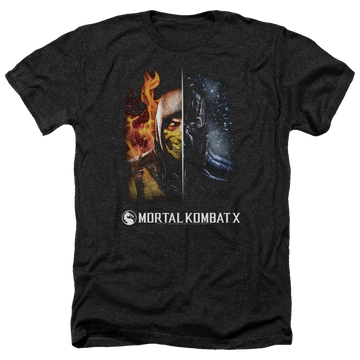 Mortal Kombat Fire And Ice Men's Heather T-Shirt Men's Heather T-Shirt Mortal Kombat
