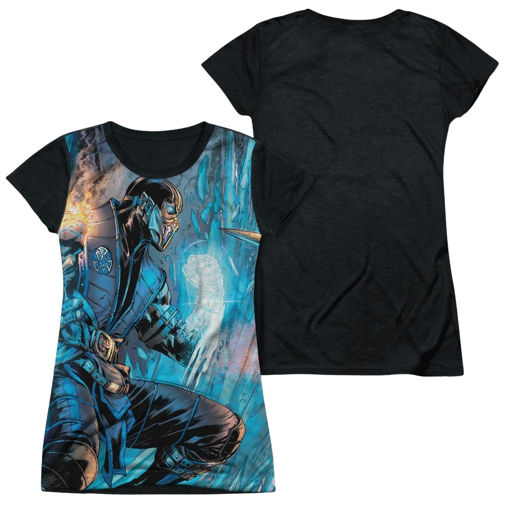 Mortal Kombat Kombat Comic Juniors Black Back T-Shirt Juniors Black Back T-Shirt Mortal Kombat