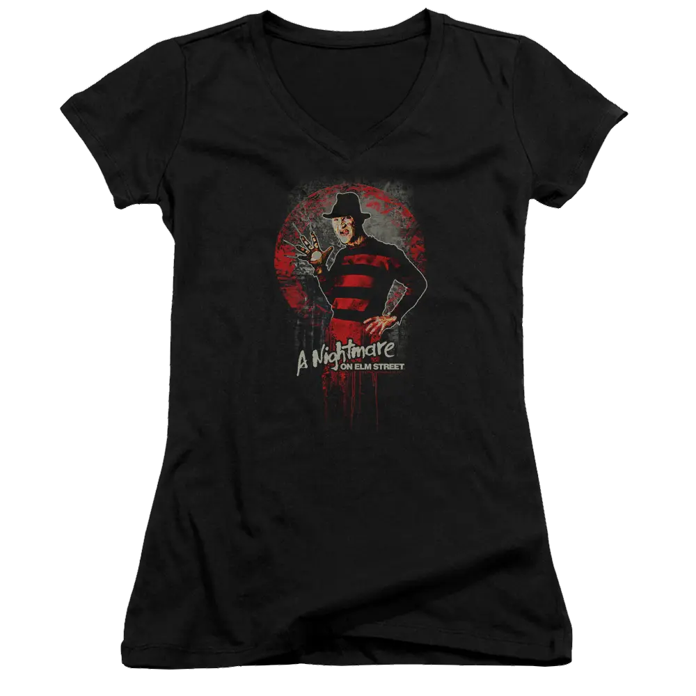 A Nightmare on Elm Street This Is God - Juniors V-Neck T-Shirt A Nightmare on Elm Street