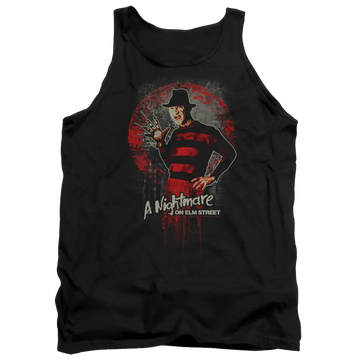 Black men's tank with A Nightmare on Elm Street This Is God graphic