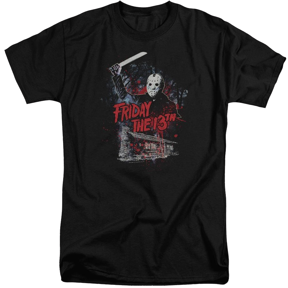 Friday The 13th Cabin - Men's Tall Fit T-Shirt Men's Tall Fit T-Shirt Friday The 13th