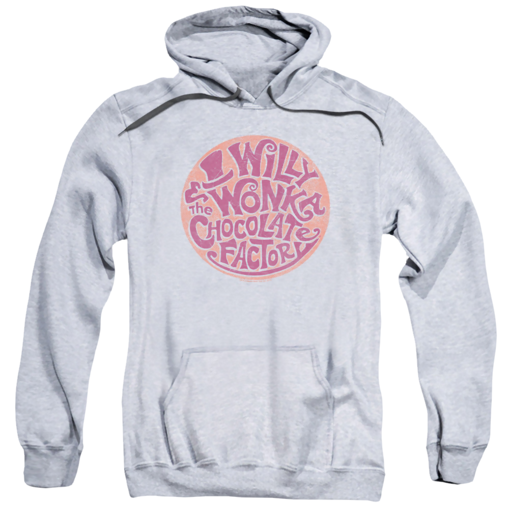 Willy Wonka and the Chocolate Factory Circle Logo - Pullover Hoodie Pullover Hoodie Willy Wonka and the Chocolate Factory
