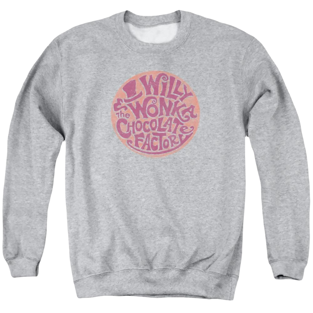 Willy Wonka & the Chocolate Factory Circle Logo Men's Crewneck Sweatshirt Men's Crewneck Sweatshirt Willy Wonka and the Chocolate Factory