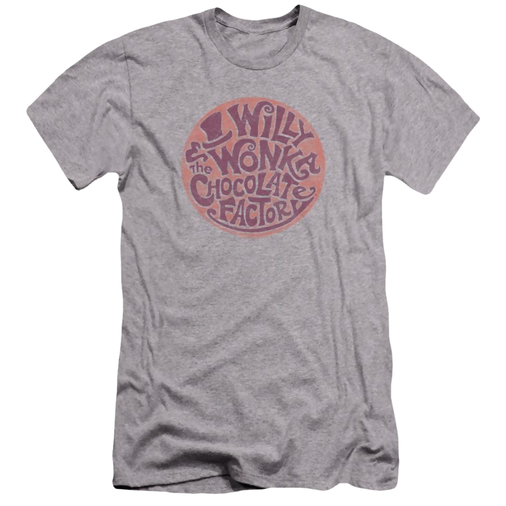 Willy Wonka & the Chocolate Factory Circle Logo Men's Premium Slim Fit T-Shirt Men's Premium Slim Fit T-Shirt Willy Wonka and the Chocolate Factory