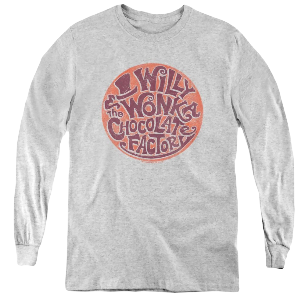 Willy Wonka And The Chocolate Factory Circle Logo - Youth Long Sleeve T-Shirt Youth Long Sleeve T-Shirt Willy Wonka and the Chocolate Factory