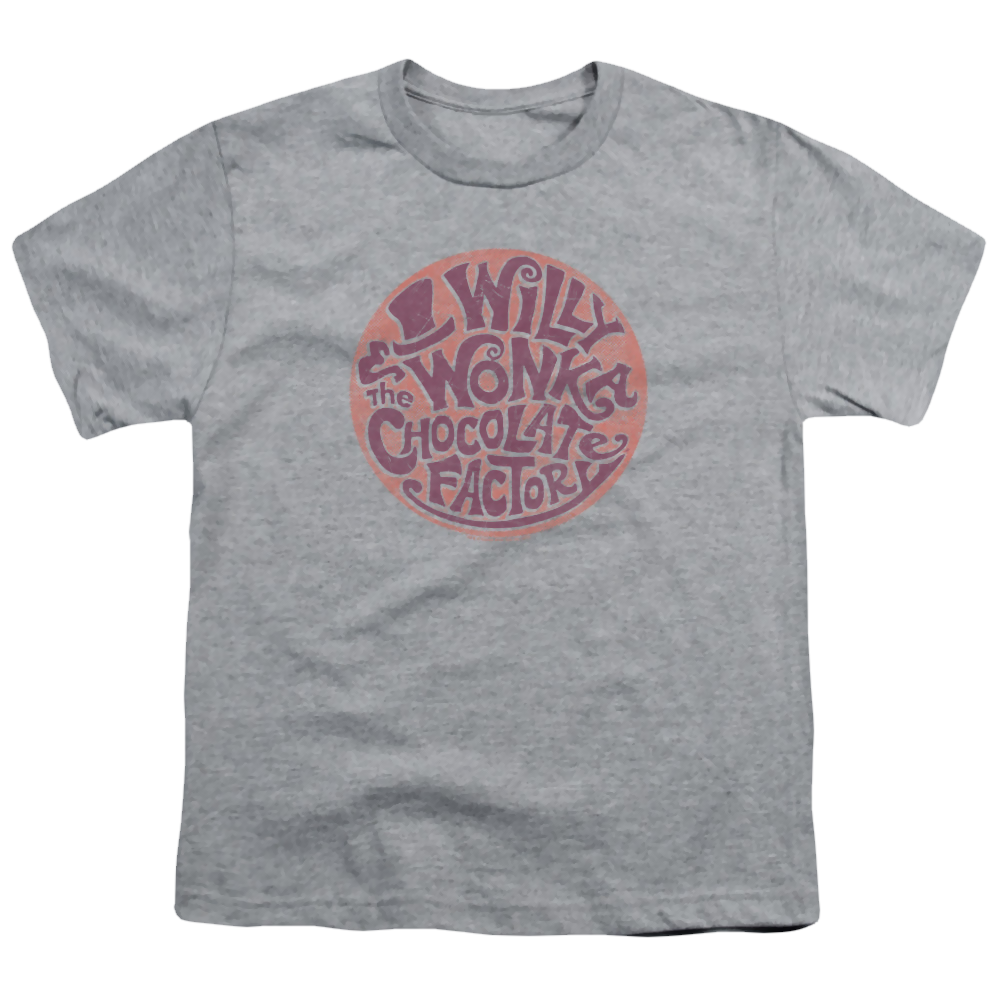 Willy Wonka and the Chocolate Factory Circle Logo - Youth T-Shirt Youth T-Shirt (Ages 8-12) Willy Wonka and the Chocolate Factory