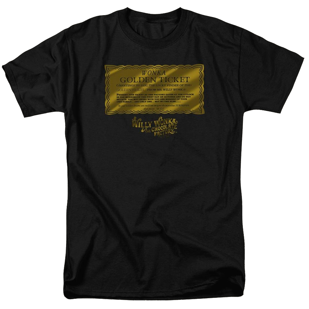 Willy Wonka & the Chocolate Factory Golden Ticket Men's Regular Fit T-Shirt Men's Regular Fit T-Shirt Willy Wonka and the Chocolate Factory