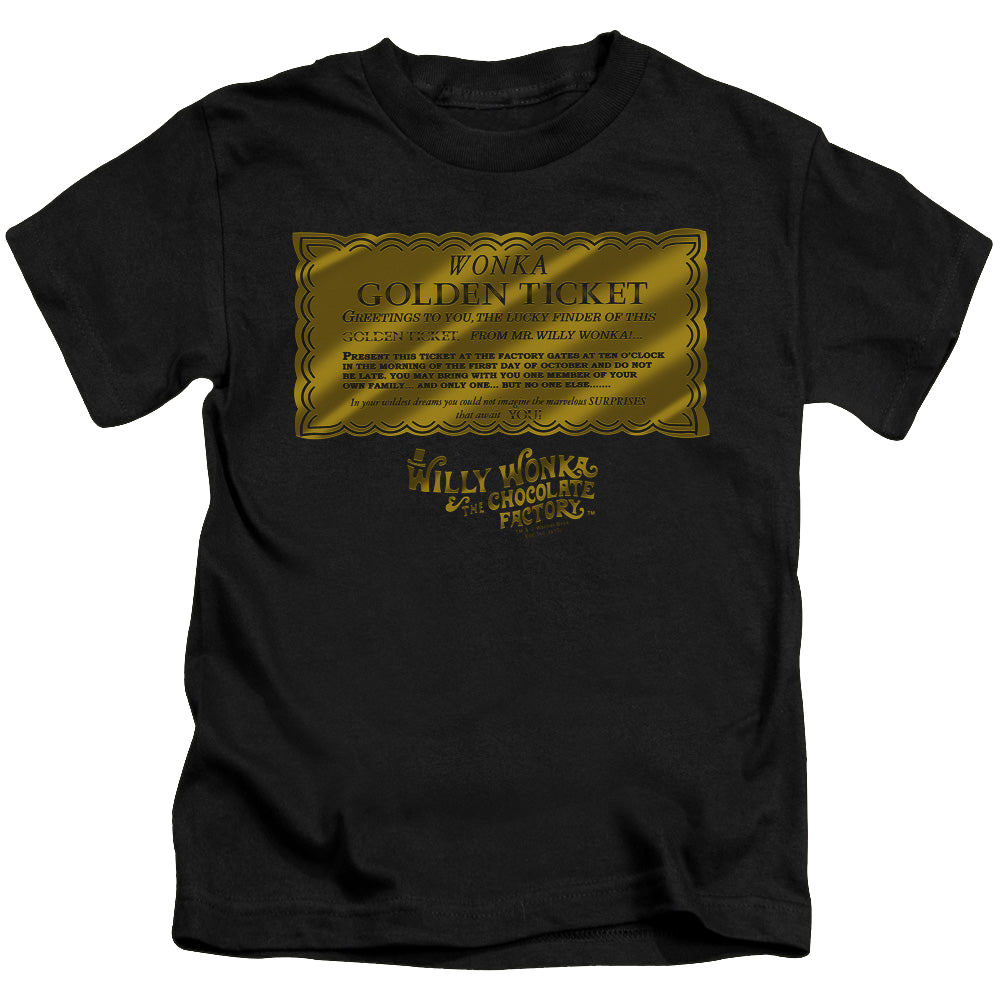 Willy Wonka and the Chocolate Factory Golden Ticket - Kid's T-Shirt Kid's T-Shirt (Ages 4-7) Willy Wonka and the Chocolate Factory