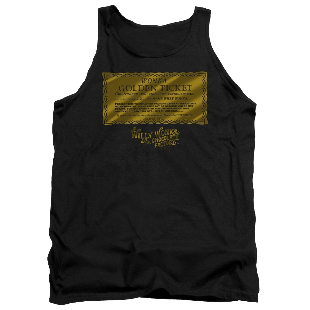 Willy Wonka & the Chocolate Factory Golden Ticket Men's Tank Men's Tank Willy Wonka and the Chocolate Factory