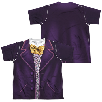 Willy Wonka and the Chocolate Factory Wonka (F/B) youth all-over print t-shirt for ages 8 to 12