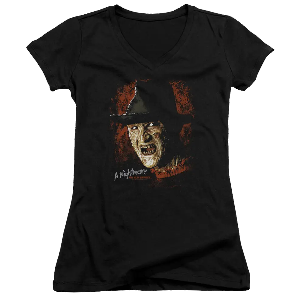 A Nightmare on Elm Street Worst Nightmare - Juniors V-Neck T-Shirt A Nightmare on Elm Street