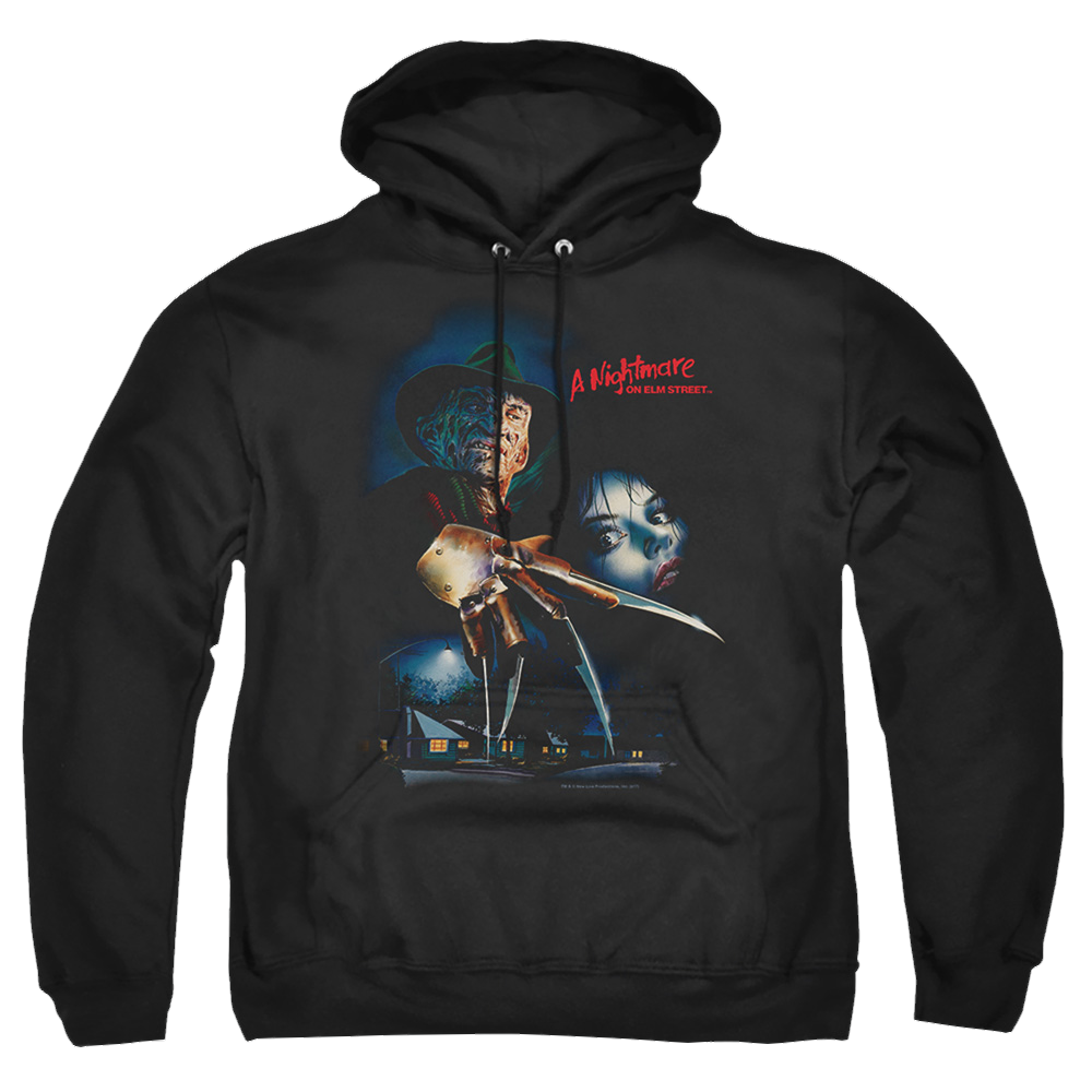 A Nightmare on Elm Street Elm Street Poster - Pullover Hoodie Pullover Hoodie A Nightmare on Elm Street