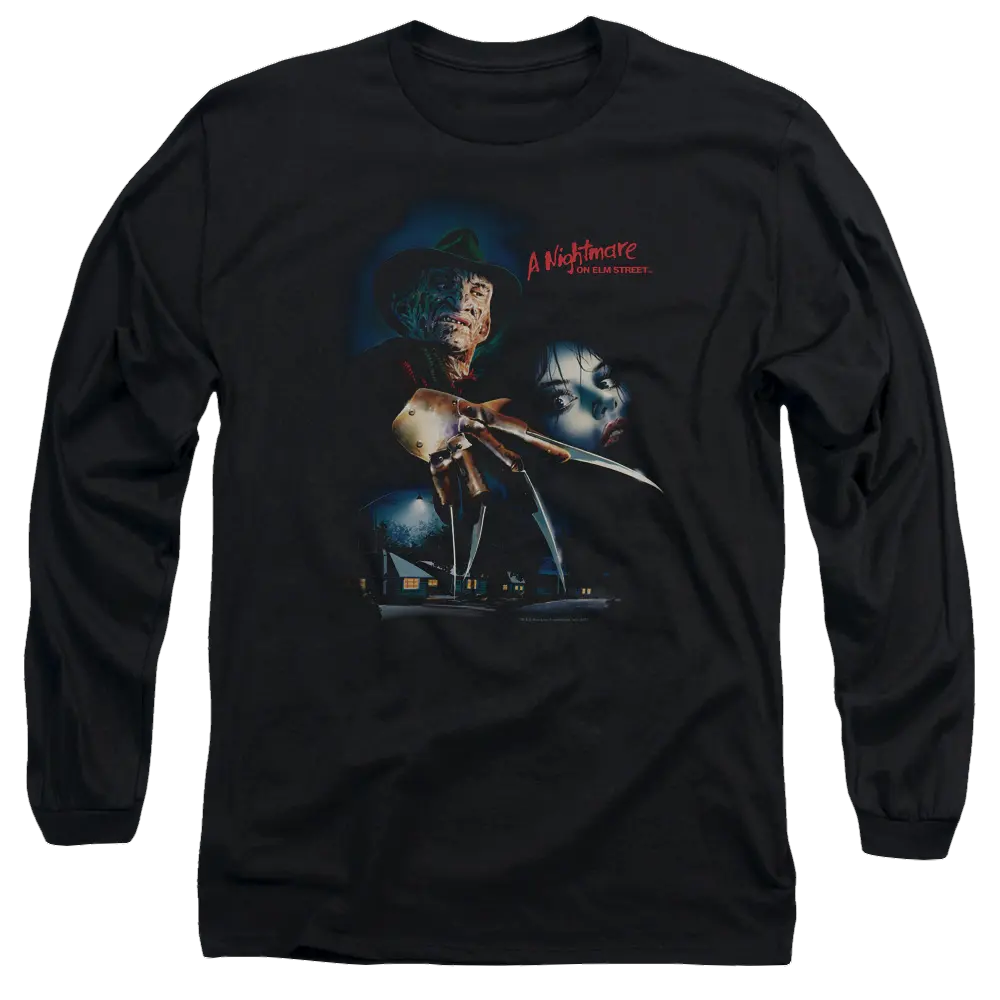A Nightmare on Elm Street Elm Street Poster - Men's Long Sleeve T-Shirt A Nightmare on Elm Street