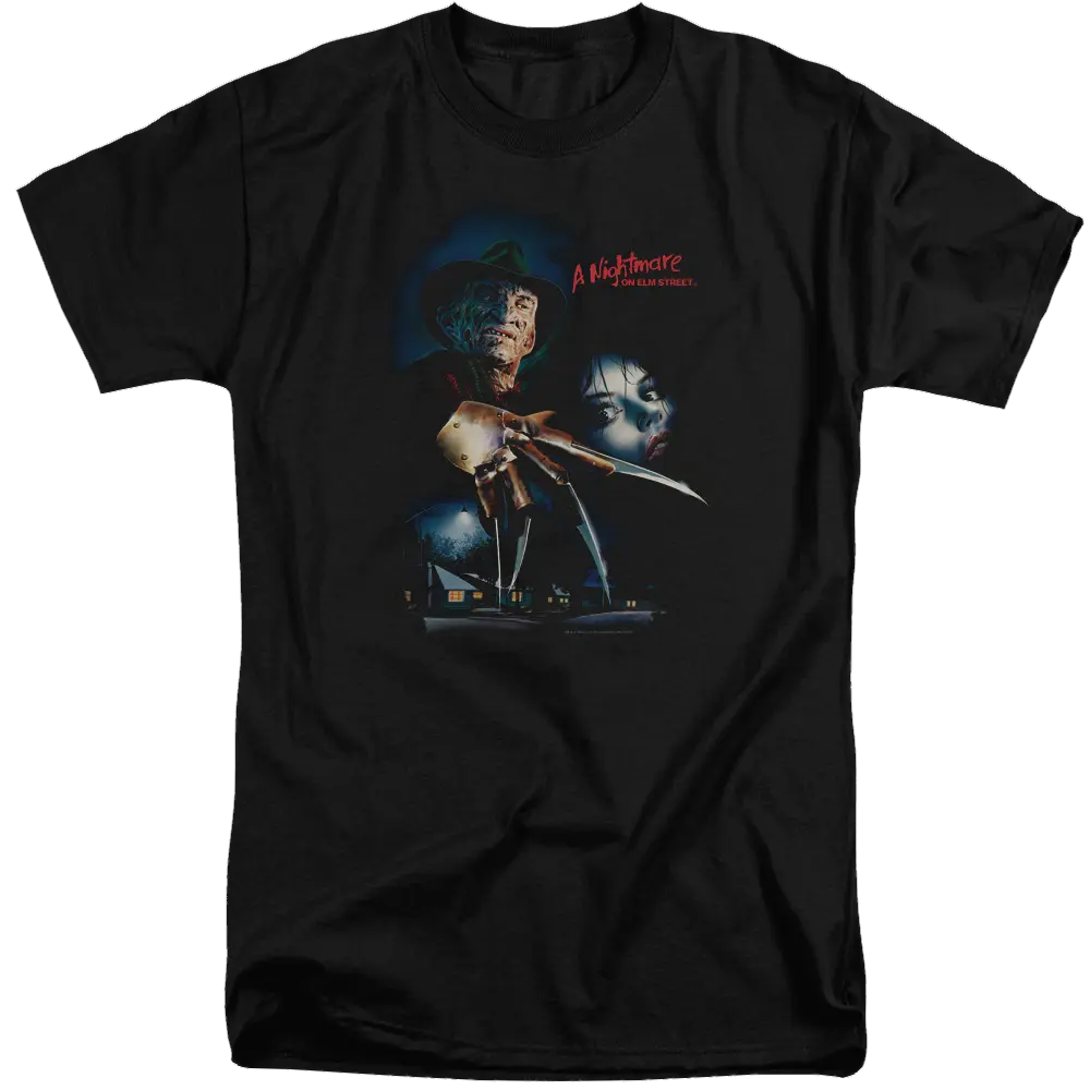 A Nightmare on Elm Street Elm Street Poster - Men's Tall Fit T-Shirt A Nightmare on Elm Street
