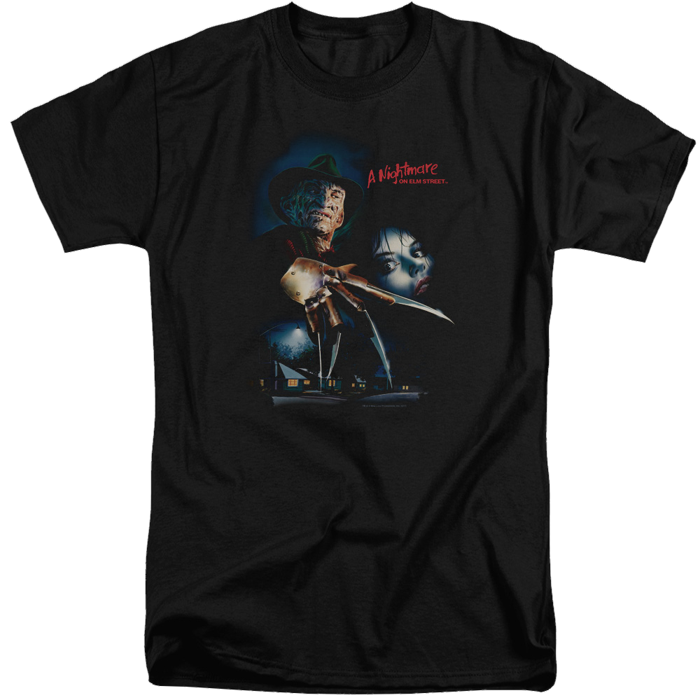A Nightmare on Elm Street Elm Street Poster - Men's Tall Fit T-Shirt Men's Tall Fit T-Shirt A Nightmare on Elm Street