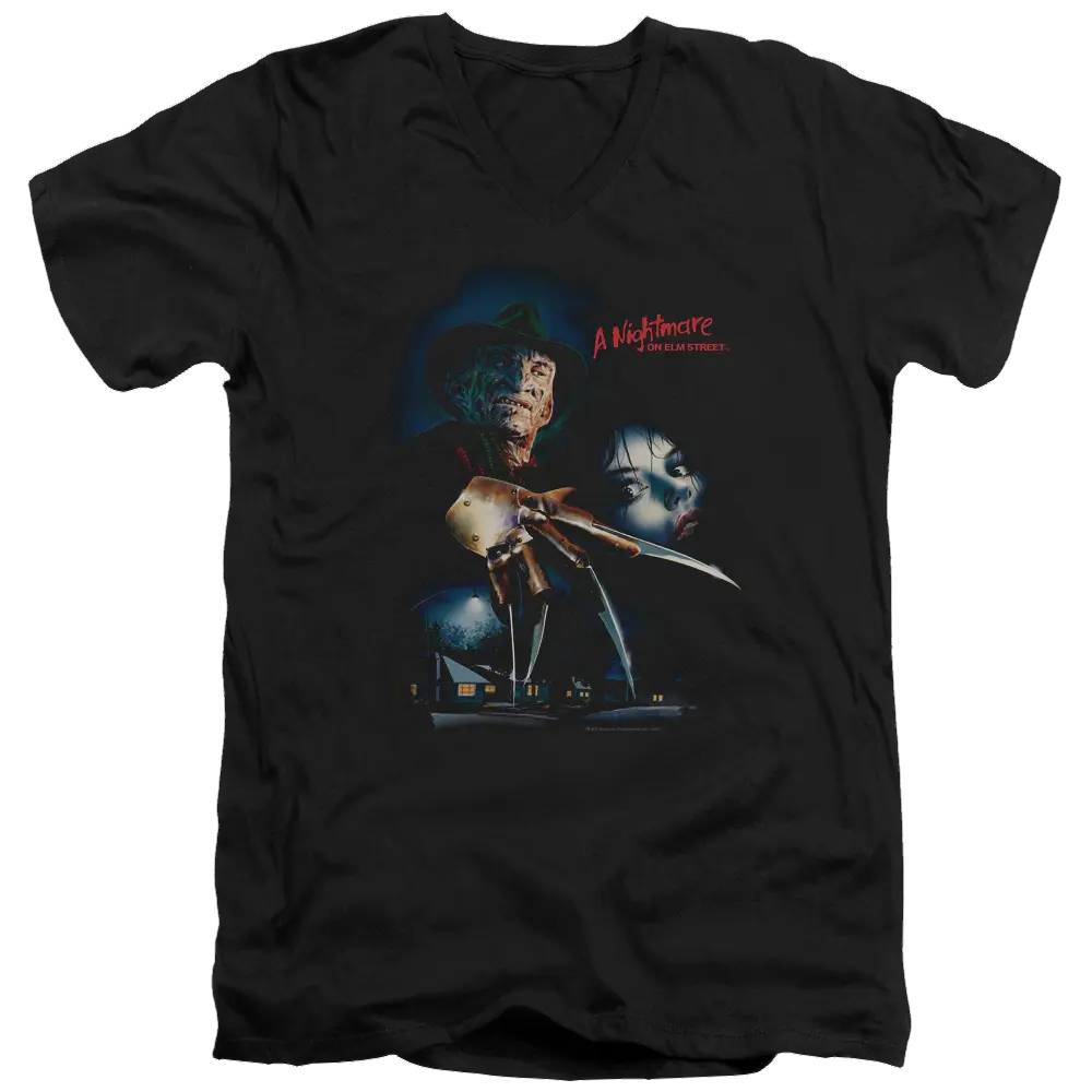 A Nightmare on Elm Street Elm Street Poster - Men's V-Neck T-Shirt A Nightmare on Elm Street
