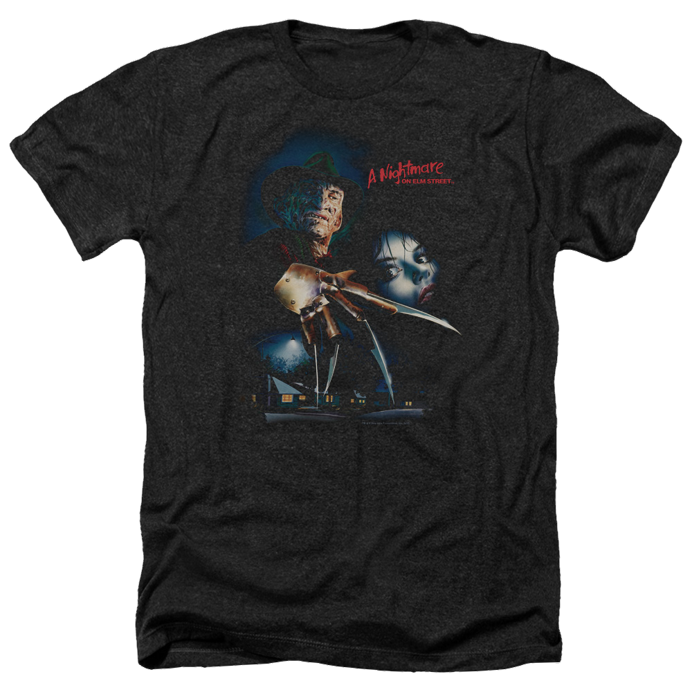 A Nightmare on Elm Street Elm Street Poster - Men's Heather T-Shirt Men's Heather T-Shirt A Nightmare on Elm Street