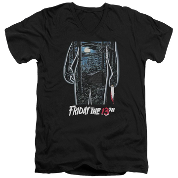 Friday The 13th 13th Poster - Men's V-Neck T-Shirt Men's V-Neck T-Shirt Friday The 13th