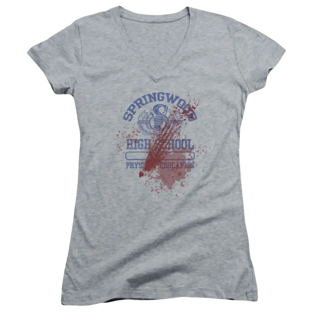 A Nightmare on Elm Street Springwood High Victim - Juniors V-Neck T-Shirt A Nightmare on Elm Street