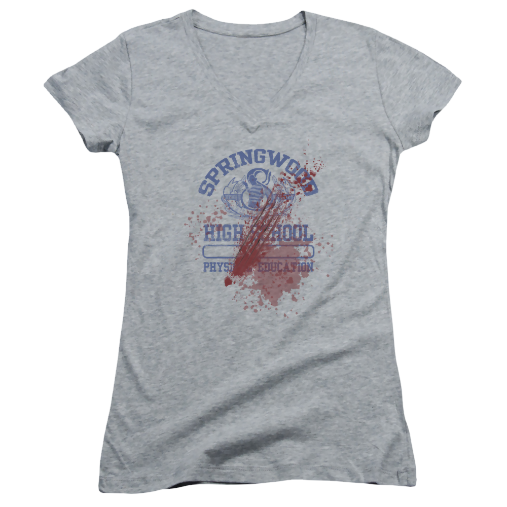 A Nightmare on Elm Street Springwood High Victim - Juniors V-Neck T-Shirt Juniors V-Neck T-Shirt A Nightmare on Elm Street