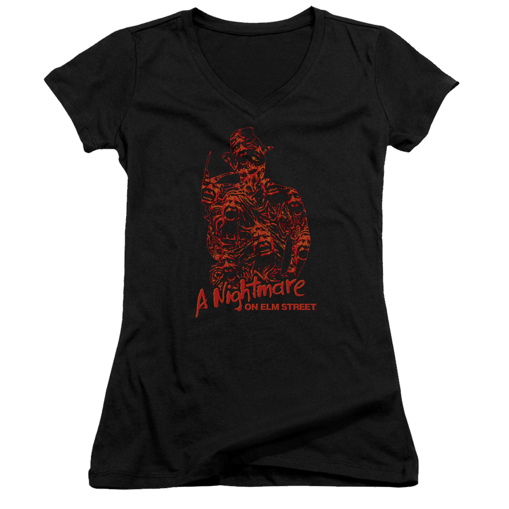 A Nightmare on Elm Street Chest Of Souls - Juniors V-Neck T-Shirt Juniors V-Neck T-Shirt A Nightmare on Elm Street