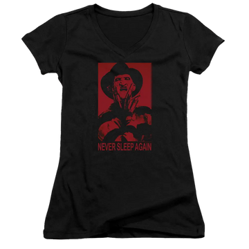 A Nightmare on Elm Street Never Sleep Again - Juniors V-Neck T-Shirt A Nightmare on Elm Street