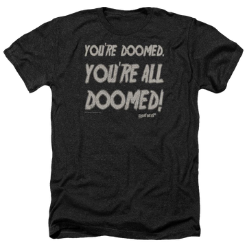 Charcoal men's heather t-shirt with Friday The 13th Doomed graphic