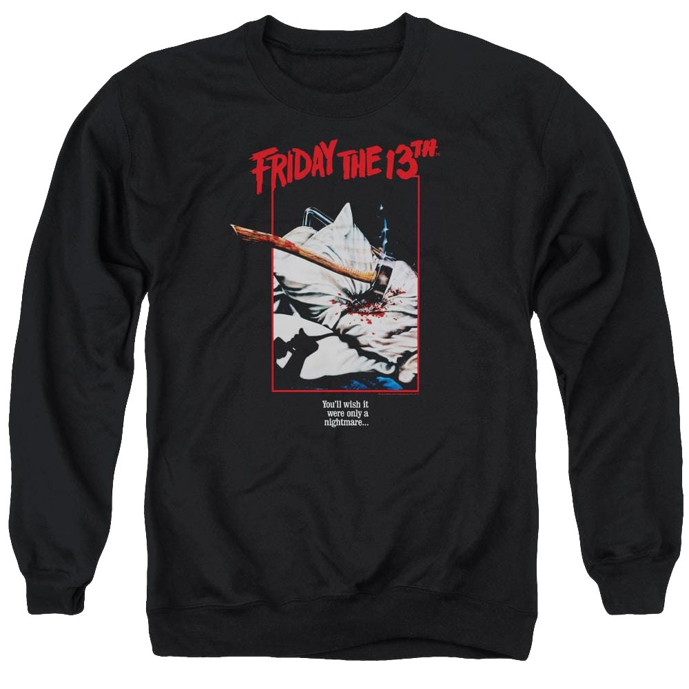 Friday The 13th Axe Poster - Men's Crewneck Sweatshirt Men's Crewneck Sweatshirt Friday The 13th