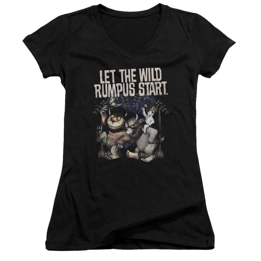 Where The Wild Things Are Wild Rumpus Juniors V-Neck T-Shirt Juniors V-Neck T-Shirt Where The Wild Things Are
