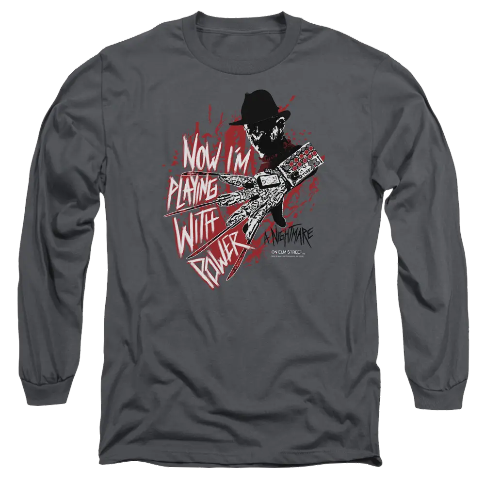 A Nightmare on Elm Street Playing With Power - Men's Long Sleeve T-Shirt A Nightmare on Elm Street
