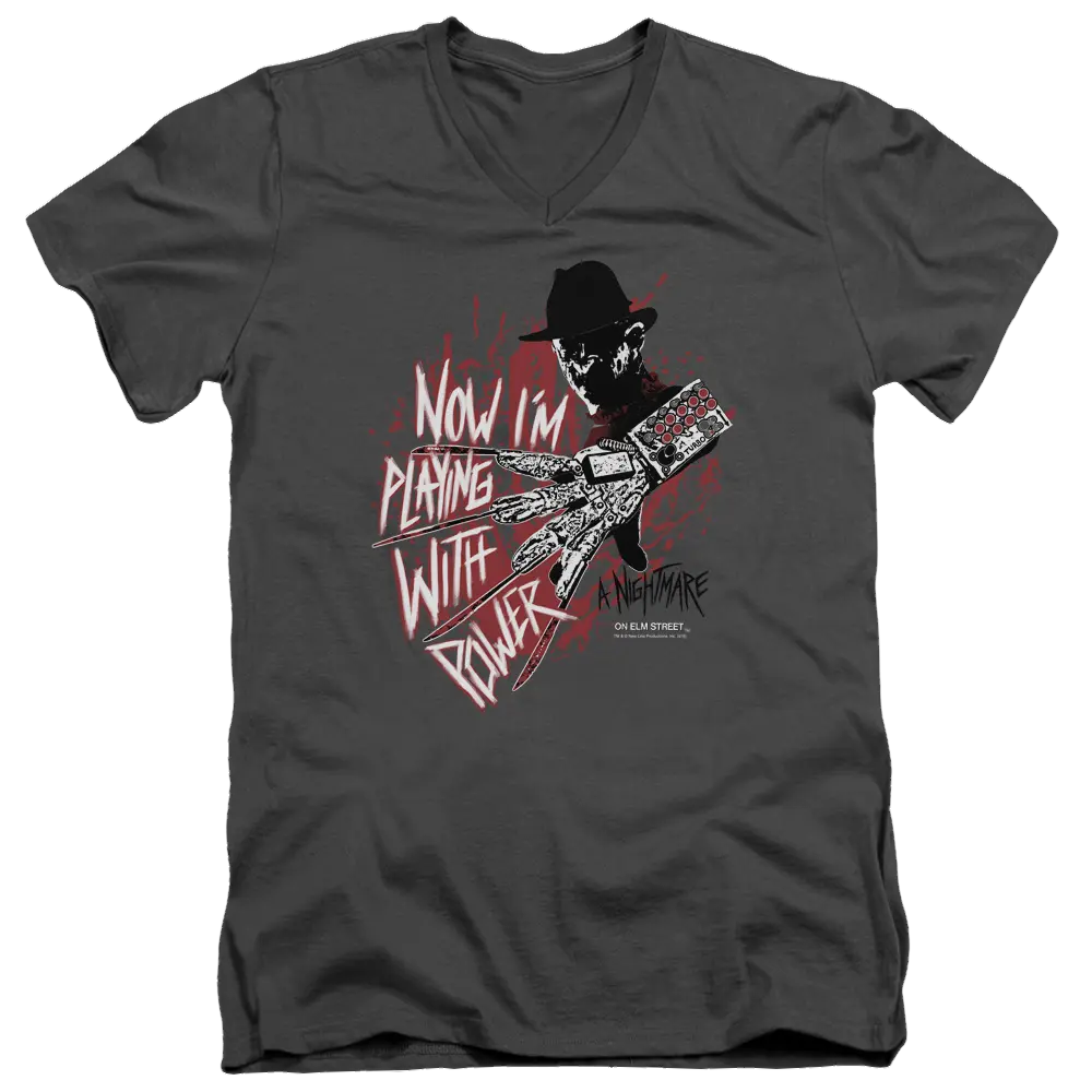 A Nightmare on Elm Street Playing With Power - Men's V-Neck T-Shirt A Nightmare on Elm Street