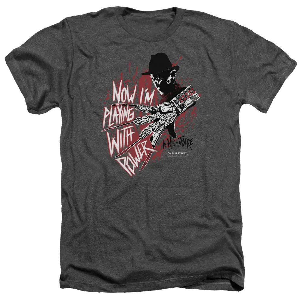 A Nightmare on Elm Street Playing With Power - Men's Heather T-Shirt A Nightmare on Elm Street