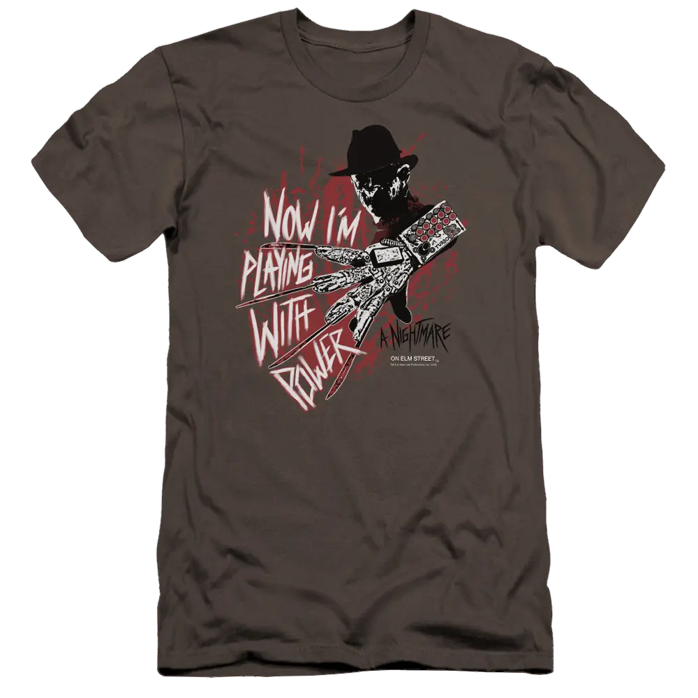A Nightmare on Elm Street Playing With Power - Men's Premium Slim Fit T-Shirt A Nightmare on Elm Street