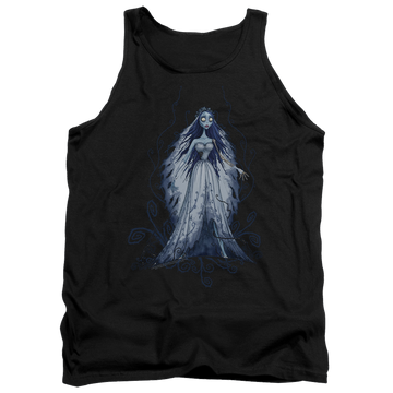 Black men's tank with Corpse Bride Vines graphic