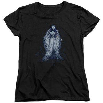 Black women's t-shirt with Corpse Bride Vines graphic