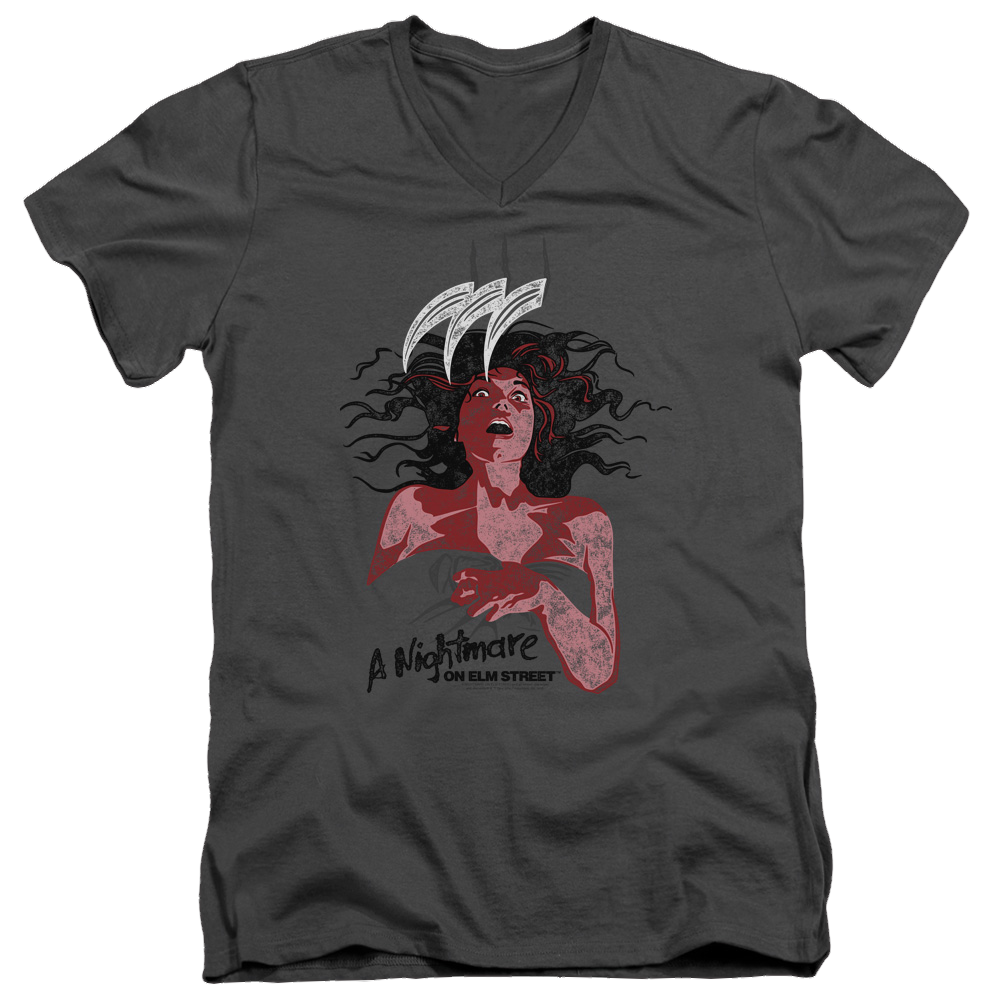 A Nightmare on Elm Street Illustrated European Poster - Men's V-Neck T-Shirt Men's V-Neck T-Shirt A Nightmare on Elm Street